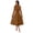 Bronze, variant on Women Ruffle Mock Neck Long Sleeve Midi Dress, 2 In 1 Knit Top Tiered Layered Flowy Swing A Line Fall Casual Wedding Guest Dresses
