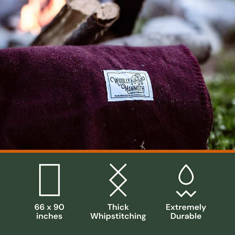 Woolly Mammoth Woolen Company, Rustic, Burgundy, Merino Wool
