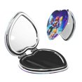 thumbnail image 1 of Pofeuu Mario for Portable Pocket Makeup Mirror PU Cover Compact Travel Mirror with Normal and Magnifying Double Sided Glass-Heart Shape, 1 of 9