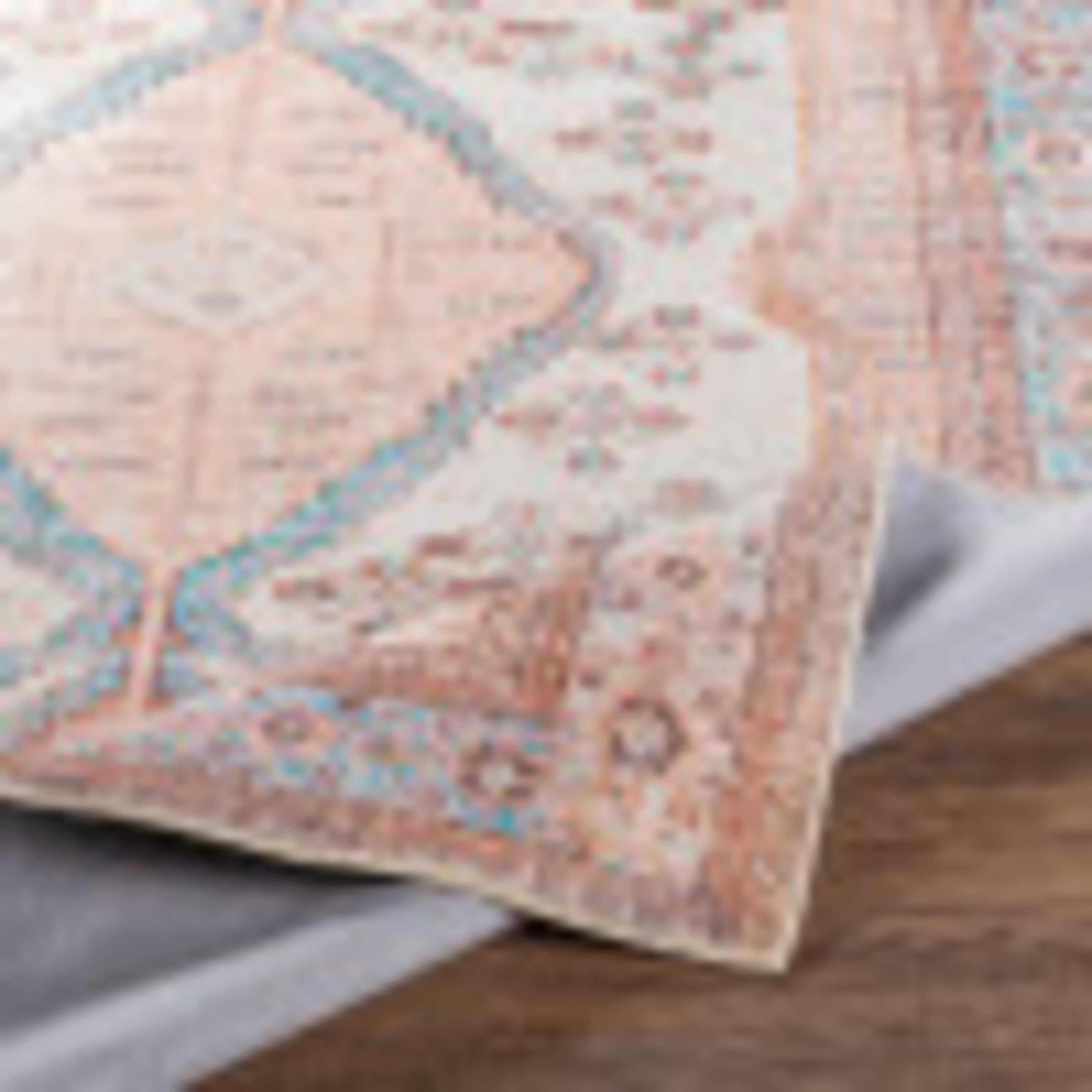 Livabliss Amelie Vintage Washable Area Rug,5'3" x 7'3",Blush