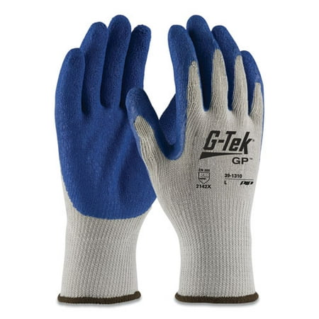 

G-Tek GP Latex-Coated Cotton/Polyester Gloves Large Gray/Blue 12 Pairs (391310L)
