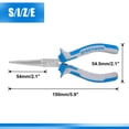 thumbnail image 4 of SPEEDWOX 6 inch Needle Nose Pliers Mini Extra Long Nose Precision Nippers Thin Flat Jaws Micro Functional Precision Wire Looping Fine Pliers with Spring Craft Small Jewelry Making Tools, 4 of 8