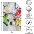thumbnail image 4 of Cute Dog Butterfly Tea Towels Set of 1 Puppy Kitchen Dish Cloth with Hanging Loop, 18"x28"Lint-Free Absorbent Towel for Kitchen Drying Wiping and Cleaning, 4 of 6