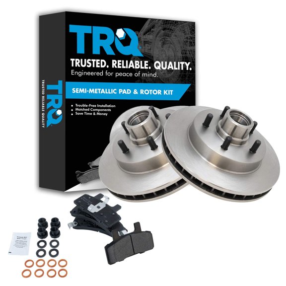 TRQ Front Brake Pad & Rotor Kit Brake Pads Brake Rotor Semi-Metallic Fits Select 1995-1999 Chevrolet C1500 1992-1999 C1500 Suburban 1996-2002 Express 1500 1995-1997 Tahoe GMC Savana 1500 Yukon