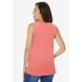 thumbnail image 2 of Woman Within Plus Size Sleeveless Polo Tunic, 2 of 6