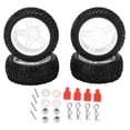 thumbnail image 1 of 4 Uds ruedas RC neumáticos de Rally de 75mm goma para Wltoys 144001 1/14 RC reemplazo de reparación de automóviles todoterreno blanco, 1 of 8