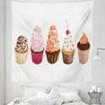 thumbnail image 1 of Cupcake Tapestry, Different Flavored Cakes Kitchen Pastry Cafe Theme Buttercream Tasty Dessert Print, Fabric Wall Hanging Decor for Bedroom Living Room Dorm, 5 Sizes, Multicolor, by Ambesonne, 1 of 1
