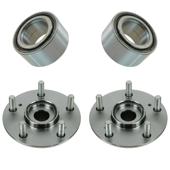 TRQ Front Wheel Hub & Bearing Kit Left & Right Pair Set for 99-04 Honda Odyssey BHA53200