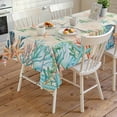 thumbnail image 4 of Beach Coastal Rectangle Tablecloth, Summer Coral Starfish Nautical Ocean Vintage Waterproof & StainResistant Tablecloth, Washable Oil-proof Table Cover for Dining/Party/Wedding/Buffet 54x108 In, 4 of 9
