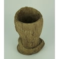 thumbnail image 3 of Designer Stone Driftwood Grey St. Francis Head Concrete Planter Outdoor Planting Pot, 3 of 3