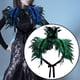 thumbnail image 3 of Capa de plumas artificiales para disfraz de Halloween, cuello gótico para mujer Verde, 3 of 5
