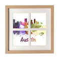thumbnail image 1 of Austin America Aquarelle Cadre Mur Table Affichage 4 Ouvertures Image, 1 of 3