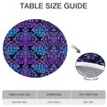 thumbnail image 6 of Elastic Edge Round Table Cover in Floral Boho, 44 Inch Diameter Fits 38-42 Inch Tables, Easy Clean Surface, 6 of 7