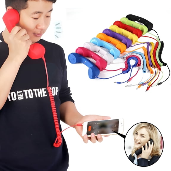GJX Retro Vintage Classic Style Corded Phone Handset - Old-school Style Classic Handset for Phones Landline Telephone Microphone