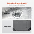 thumbnail image 5 of 25" Top Mount Single Bowl Kitchen Sink, 304 Stainless Steel Drop-In Basin with 9" Depth, Soundproof Pads & X-Shaped Drain Design, Easy Installation for Bars, Laundry Rooms & Home Kitchens, 5 of 10