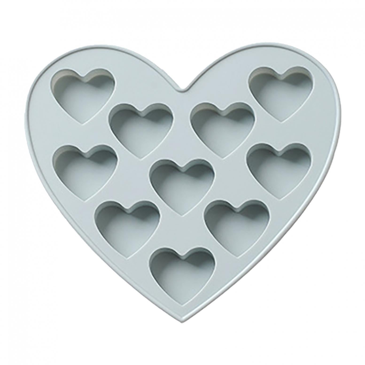 6 Cavity Heart Silicone Molds Mould for Baking Chocolate Candy Cookies Soap 