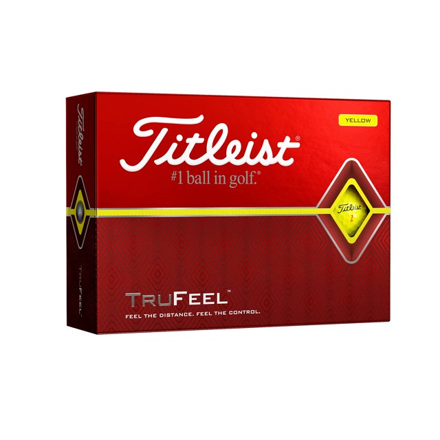 Pelotas de golf Titleist TruFeel amarillas, una docena