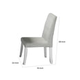 thumbnail image 5 of Benjara Cid Avi 16" Dining Chair (Set of 2)- White Fabric- Soft Cushions- Wood, 5 of 6