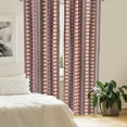 thumbnail image 2 of Ambesonne Ikat Curtains, Indigenous Pattern, Pair of 28"x95", Vermilion Orange Seafoam, 2 of 5