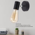 thumbnail image 4 of Aplique De Pared, Estilo Moderno Negro Mate E26 E27, Lámpara De Pared De 85 A 265 V, Hierro De ángulo Ajustable De 60 W Para Techo, 4 of 7