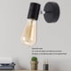 thumbnail image 4 of Aplique De Pared, Lámpara De Pared De Estilo Moderno Negro Mate De Hierro 60W E26 E27 Para Dormitorio, 4 of 7