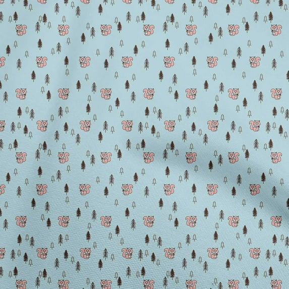 oneOone Viscose Jersey Light Blue Fabric Animal Sewing Craft Projects Fabric Prints By Yard 60 Inch Wide