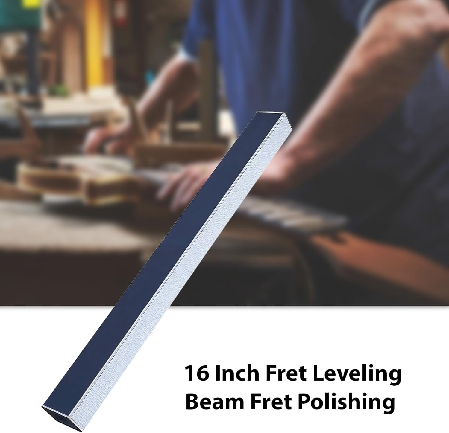 16 Inch Guitar Fret Leveling Beam Aluminum Alloy Bass Neck Polishing Tool With 4 Sandpapers 400 To 1200 Grit Luthier Tool
