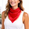 thumbnail image 2 of UJNDER Womens Soft Silk-like Square Shawl Scarf with Lightweight Drape and Subtle Shine for Daily Elegant Wear Neck Scarf for Women,01_Red,One Size, 2 of 6