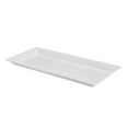 thumbnail image 2 of Pulp Tek Rectangle White Sugarcane / Bagasse Modern Plate - 9 1/2" x 4 1/4" x 1/2" - 100 count box, 2 of 10