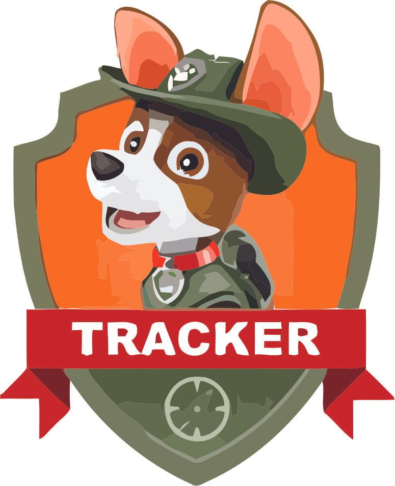 Paw patrol Tracker Marshal puppy 3D vinyl wall stickers decor sticker for kids