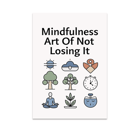 Mindfulness Art Of Not Losing It - Mindfulness Enthusiast - 13x19 Poster Print
