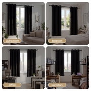 Blackout Curtains, Blackout Curtains Set of 2 for Bedroom Living Room 42x72 in, Thermal Insulated Room Darkening Drapes with Grommet Top, Noise Reduction & Light Blocking