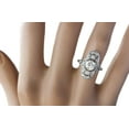 thumbnail image 2 of Bezel Set Art Deco Diamond Plaque Engagement Ring 2.4 Ct Diamond 14K White Gold Over, 2 of 2