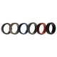 thumbnail image 1 of Juego de anillos escalonados de 2 capas de boda de silicona - Negro por ROQ para hombres - Anillo de 6 x 11 mm, 1 of 1