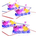 thumbnail image 3 of Tarjeta emergente con texto "Te amo" en forma de corazón 3D, ideal para el Día de San Valentín, para madres y para un feliz aniversario con sobre., 3 of 5