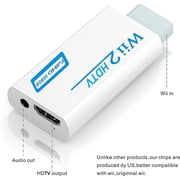 Wii to HDTV Adapter,High definition audio and video converter,Supports 720p or 1080p,Compatible with HDCP(White)
