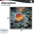 thumbnail image 4 of Stupell Industries Modern Maple Leaf Floating in Stream Gray Framed Giclee Art, 24 x 24, by Kate Jarvik Birch, 4 of 8