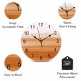 thumbnail image 5 of Wall Clock Orange White Clocks PVC Silent Non-Ticking Battery Operated Decorative Ombre Abstract Round Clock for Home Living Room Kitchen Bedroom Office School Wall Decor 10 Inch, 5 of 9