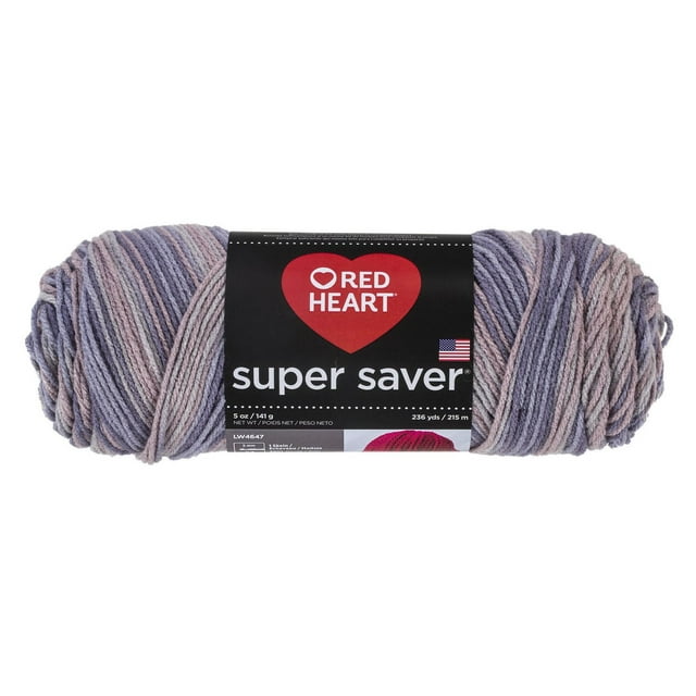 Red Heart® Fil Super Saver®, Imprimés, Acrylique #4 Médium, 5oz/142g, 236 Yards