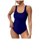 thumbnail image 1 of Traje de baño cómodo de color sólido de vendaje de una sola pieza conservador de mujer casual con estilo OAVQHLG3B Store  lin121212, 1 of 3