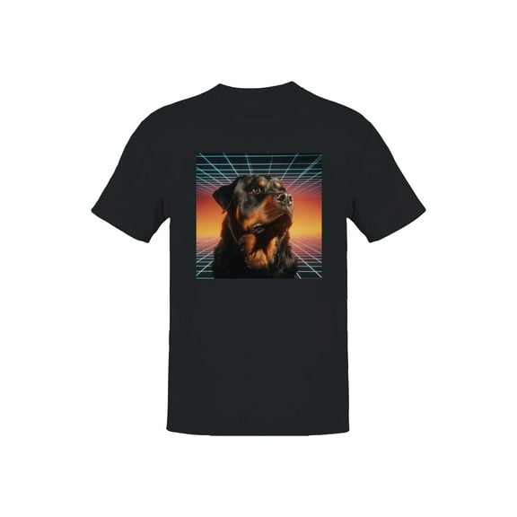 Rottweiler Retro Sunset Men's T-shirt