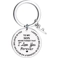 thumbnail image 1 of RKSTN Keychain To My Son Message Keychain Stainless Steel Initial Last Name 26 Letter Family Inspirational Keychain Gift Keychain, 1 of 1