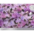 thumbnail image 2 of Soimoi Feuilles de Tissu de Velours et Tissu Imprimé de Fleurs Roses 1 Yard 58 Inch Wide, 2 of 3