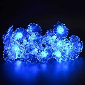 Solar String Lights Garden- 4.5m 20LED Solar Morning Glory Fairy String Lights Solar String Lights Outdoor Waterproof Solar Flower String Lights.