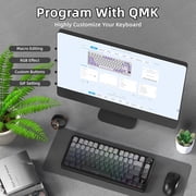 ATTACK SHARK X85PRO Gasket Mechanical Keyboard, 75% Wireless Gaming Keyboard with TFT Screen&CNC Knob, 2.4Ghz/BT5.1/USB-C, 5 Layer Padding, Hot-Swap Linear Switch, RGB, for PC,MAC,QMK