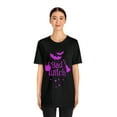 thumbnail image 3 of Bad Witch Halloween Streetwear Black Unisex Jersey Short Sleeve T-shirt, 3 of 12