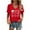 Red, variant on Womens Lover Heart Shirt V-Neck Casual Valentines Wife Day Short Sleeve Tops Day Tees