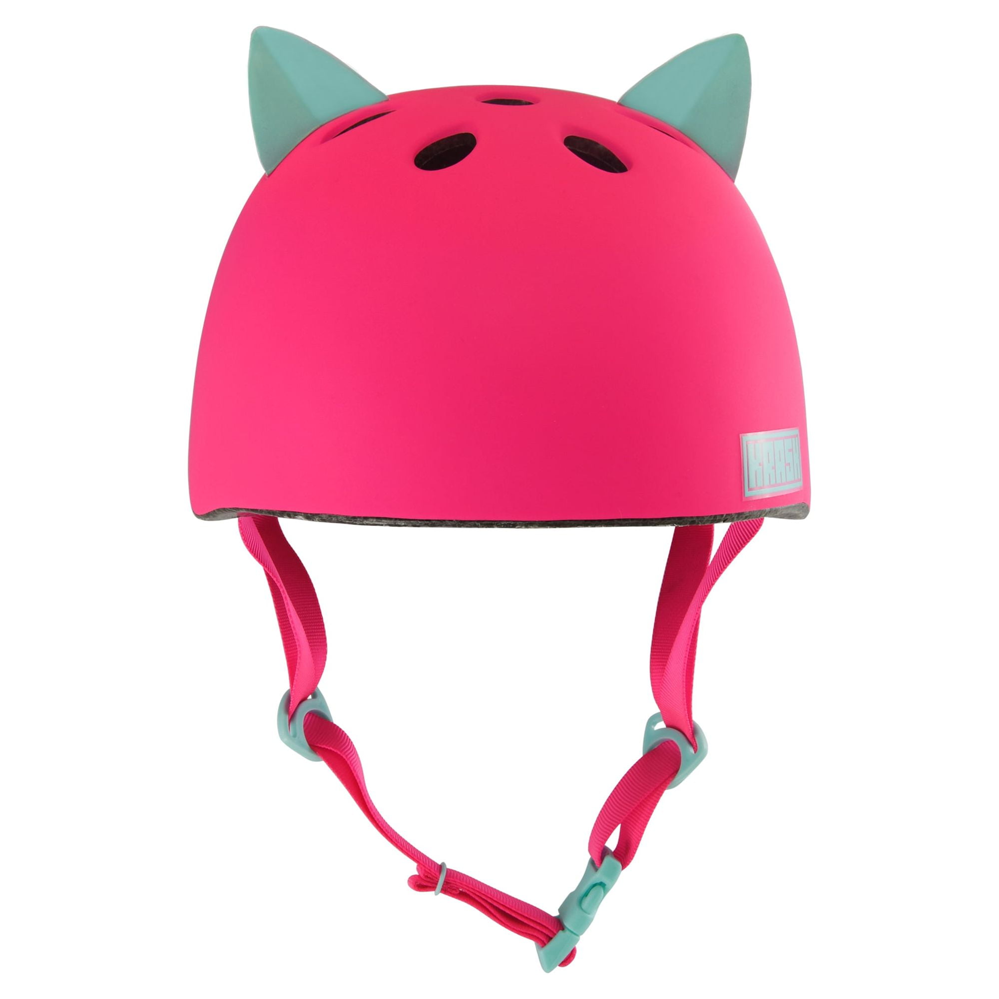 Krash Bright Meow Pink/Teal Helmet, Youth 8+ (54-58cm)
