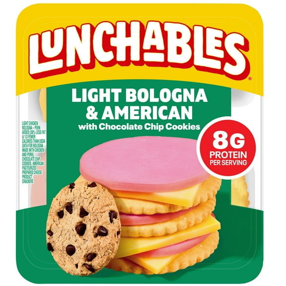Lunchables Light Bologna & American Cheese Cracker Stackers Snack, 3.1 oz Tray, Refrigerated, Whole
