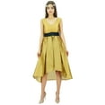 thumbnail image 2 of Bimba Women's Sleeveless High-low Asymmetrical Dress V-Neck Prom Dress, 2 of 9